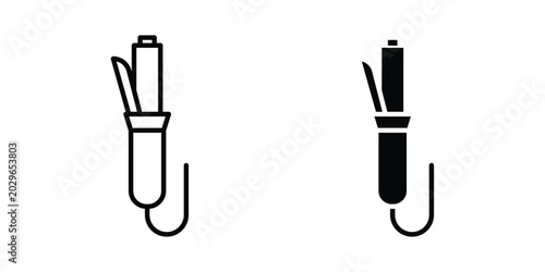Fotografia Hair curler icon symbol Isolated. Vector Illustration.