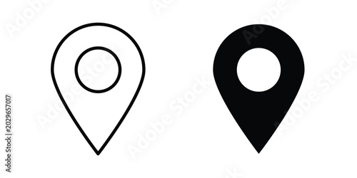 Canvas Print Map marker icon symbol Isolated. Vector Illustration.