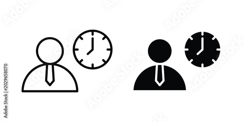 Foto Office hours icon symbol Isolated. Vector Illustration.