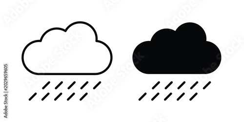 Photos Rainy icon symbol Isolated. Vector Illustration.