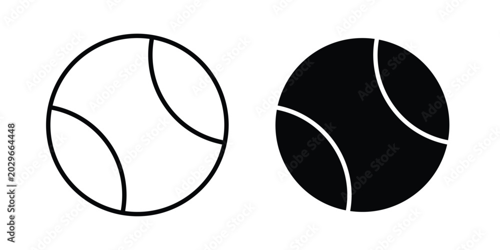 Fototapeta premium Tennis ball icon symbol Isolated. Vector Illustration.