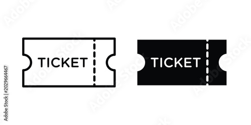 Photos Ticket icon symbol Isolated. Vector Illustration.