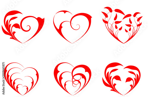 Set of red hearts romantic love symbol vector illustration valefontineday,loveheart,heartshape,vectorart,illustrationart,redheart,hearticon,sticker,emoji,digitalr Valentine day card design icon set