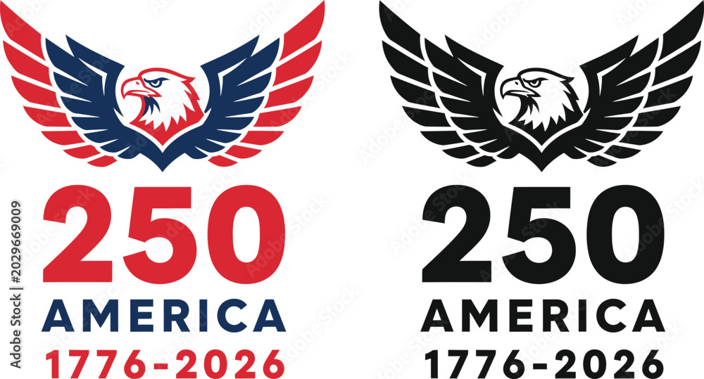 Fototapeta premium Celebrate 250 years of american independence 4th of july anniversary
