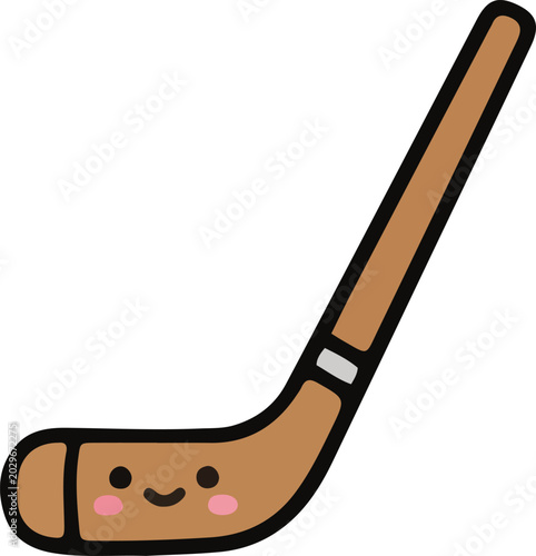Hockey Stick with Cute Face Sports Equipment