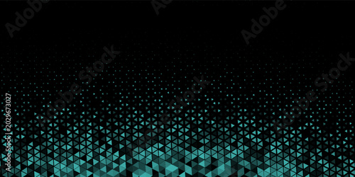 Fotografie Triangles Halftone Pattern Vector Abstract Geometric Technology Background