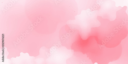 Fotografía Light pink abstract watercolor background with bokeh lights, heart patterns, and