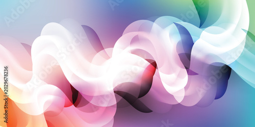 Tableau sur toile A colorful abstract background with swirling shapes and curves in shades of pink