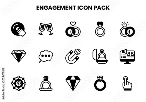 Tableau sur toile Engagement DuoTone Icons Pack
