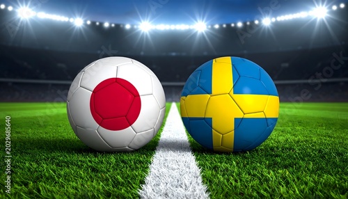 Japan versus Sweden Football World Cup 2026 group match concept
