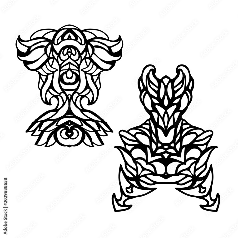 Fototapeta premium Black Ornamental Vector Illustration