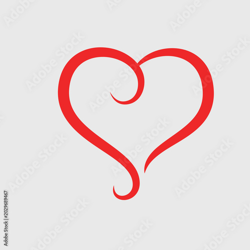 Love text with red hearts.eps