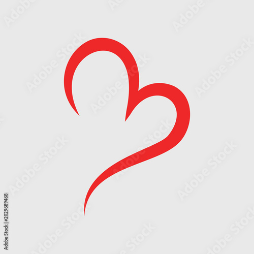 Love text with red hearts 2.eps