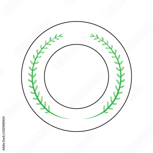 Laurel Wreath Logo Vector Badge Emblem Template Design Illustration