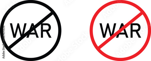 Tableau sur toile No war sign icon