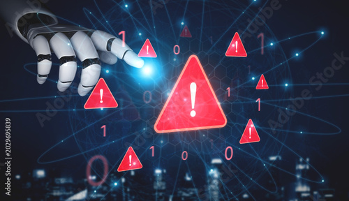 Foto An AI assistant identifies a critical security breach and issues an urgent warning