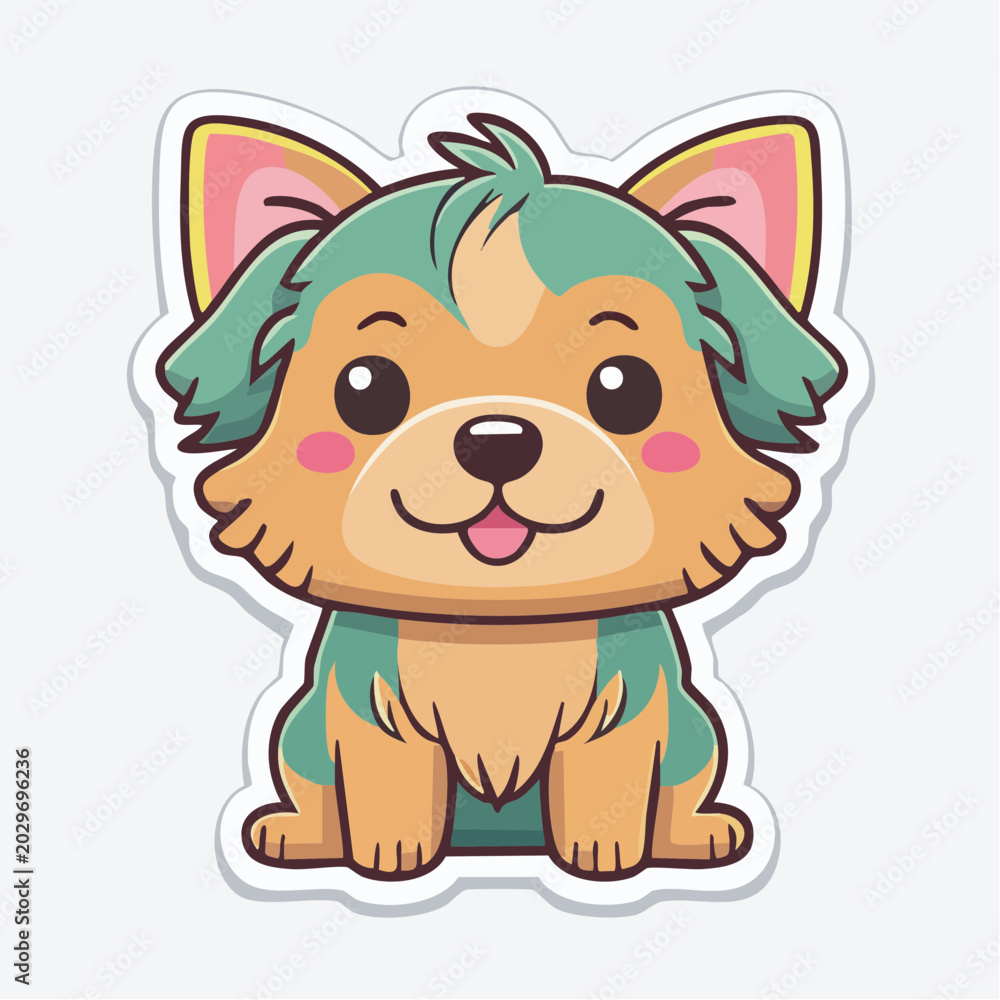 Fototapeta premium Sticker niedlicher Yorkshire Terrier