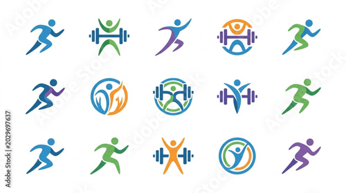 Fitness and Sports Icons Collection.