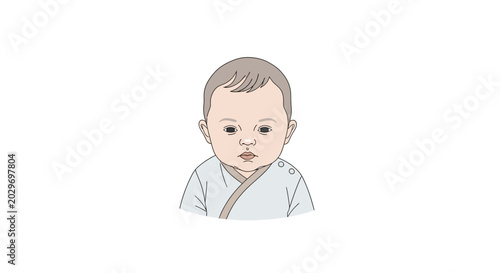 Obraz na płótnie Crying Baby Face Closeup Portrait.