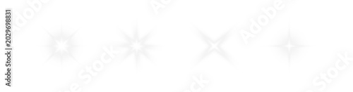 Fotografie Bright sparkle star flare Vector PNG, glowing starlight effect on transparent ba