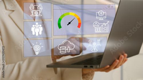 Cuadro en lienzo Business leaders are automating their businesses and adopting digital technology