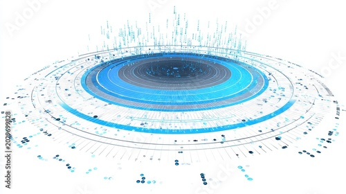 A modern radar chart clipart, performance tracking element, digital illustration, isolated on white background. 