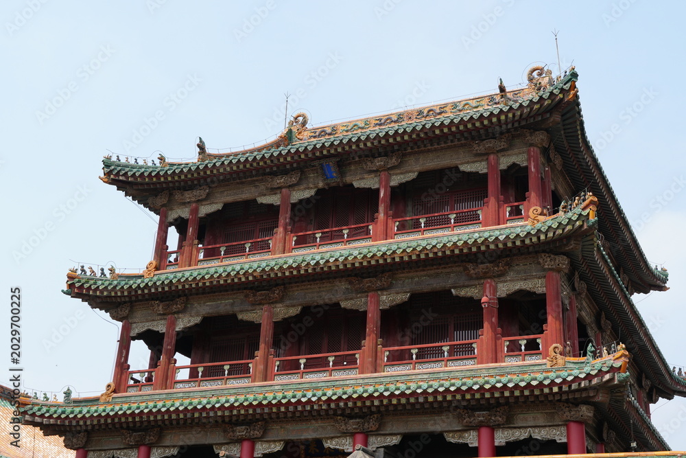 Fototapeta premium chinese forbidden city roof from shenyang