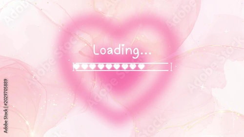 loading bar animation with heart effect. uploading progress bar with hearts, kawaii loading animation, loading animation bar, lofi loading animation bar, cute progress bar, progress bar animation     