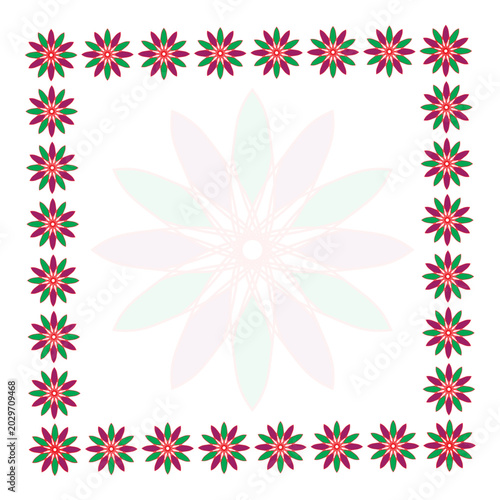 Decorative Graphics presents an elegant floral border composition with a modern botanical frame and refined ornamental styling This design style is commonly used for invitations greeting cards