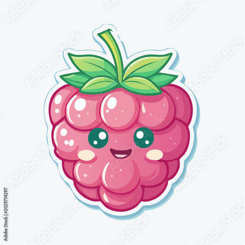 Sticker niedliche Himbeere