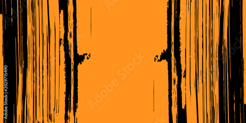 Canvastavla Paint brushes on orange background