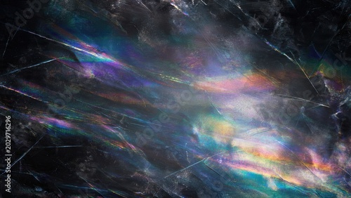 Ethereal iridescent abstract background with cracked texture and vibrant colors