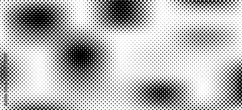 Fotografie Set of halftone dots gradient pattern texture isolated on white background