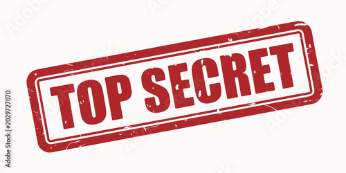 Foto Top secret confidential stamp isolated on white background, classified informati