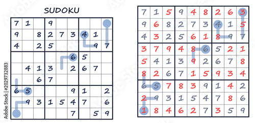 Photos Printable Thermo Sudoku Puzzle for Adults, Medium Level Brain Game, Set 1 Puzzle