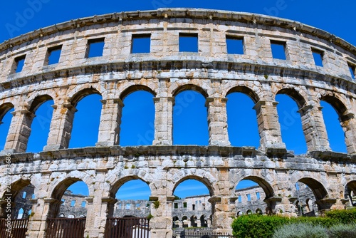 Foto Pula arena ancient roman amphitheatre in Istria, Croatia