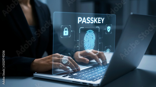 Passkey Mobile Authentication Security Digital Access Protection System