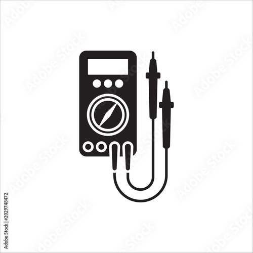 Multimeter icon. Digital Multimeter and analog multimeter. Vector illustration for web design. Isolated on white background.