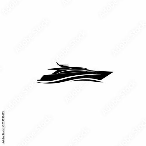 Modern Monochrome Sailboat Yacht Logo Design with Flowing Sea Waves for Premium Maritime Branding Identity