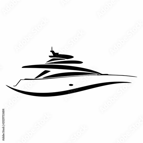 Modern Monochrome Sailboat Yacht Logo Design with Flowing Sea Waves for Premium Maritime Branding Identity