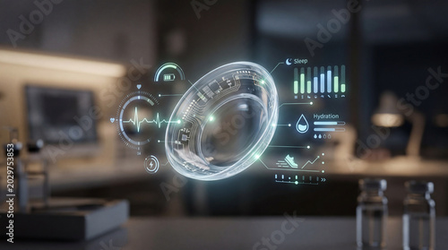 Smart Contact Lens Health HUD