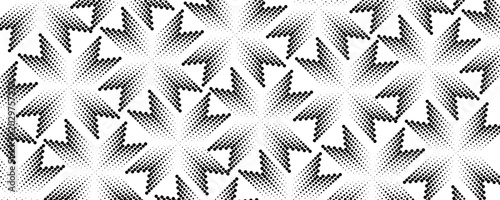 Tableau sur toile Black and white dot pattern fills the entire frame with geometric shapes