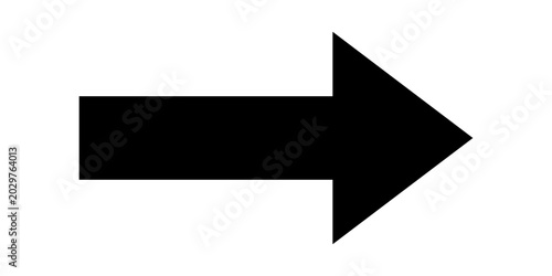 Schilderij op canvas Straight pointed arrow icon
