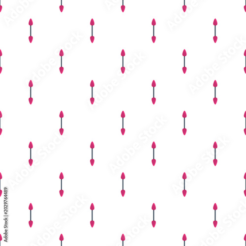 Photos Seamless pattern of pink eyeshadow sponge applicators on white background