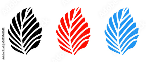 Photos Leaves icon illustration set with colorful. Stock vector.