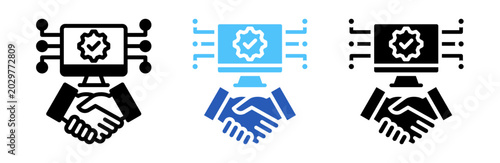 Trustworthy System Icon Collection Glyph & Mixed Style 