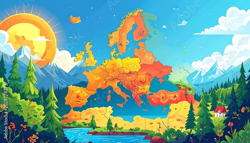 Vibrant Europe landscape