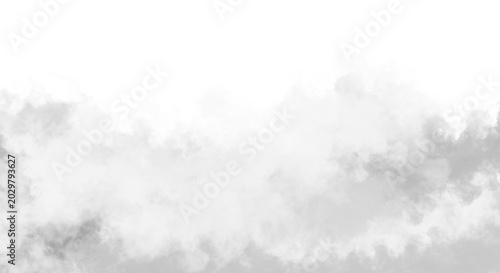  Cinematic Cloud Border Overlay Isolated on Transparent Background, White Smoke Cloud Bottom Border Transparent PNG for Film and Poster Design