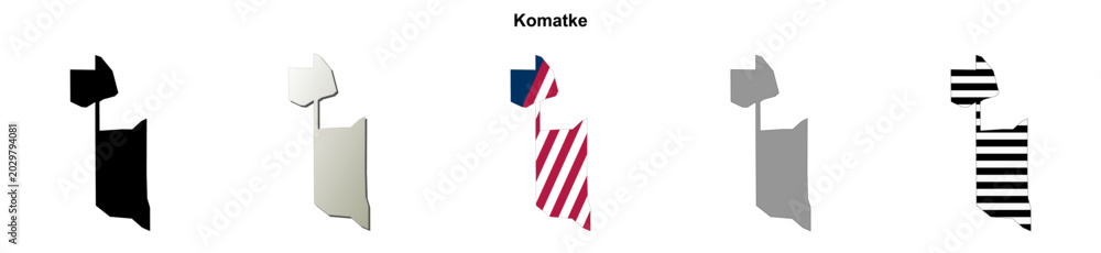 Obraz premium Komatke (Arizona) blank outline map