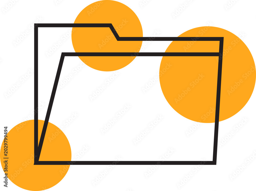 Fototapeta premium Modern Digital Folder Icon Design